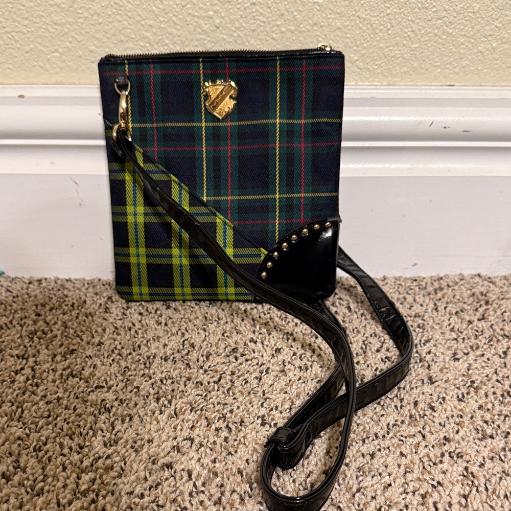 Limited Edition MAC Plaid Small Crossbody Bag with Black Accents